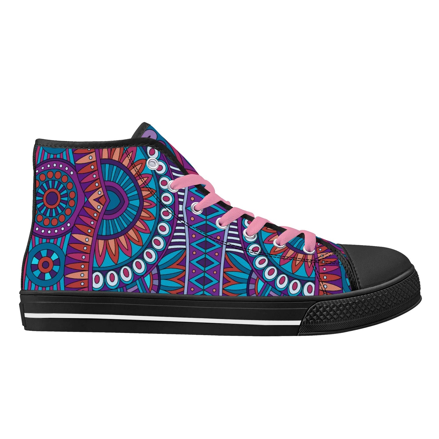 Womens High Top Canvas Shoes - Customized Tongue