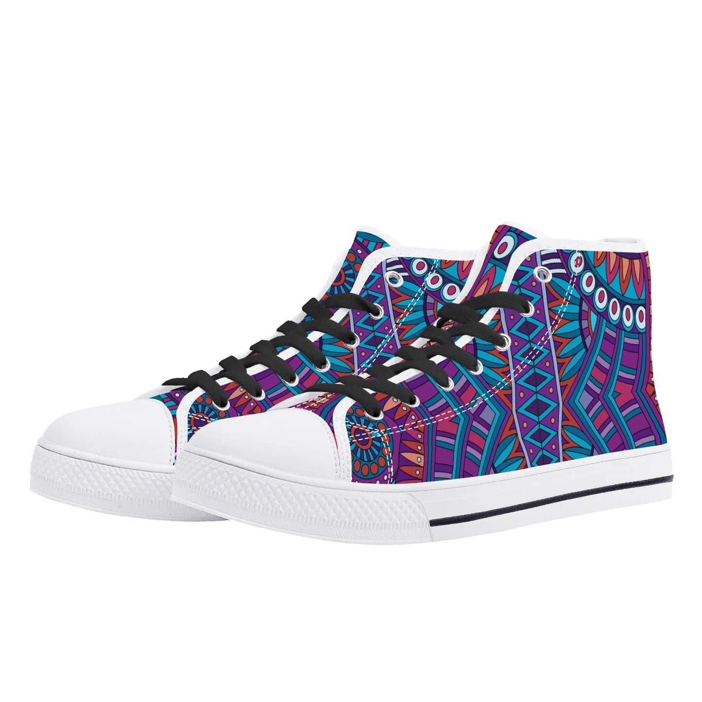 Womens High Top Canvas Shoes - Customized Tongue