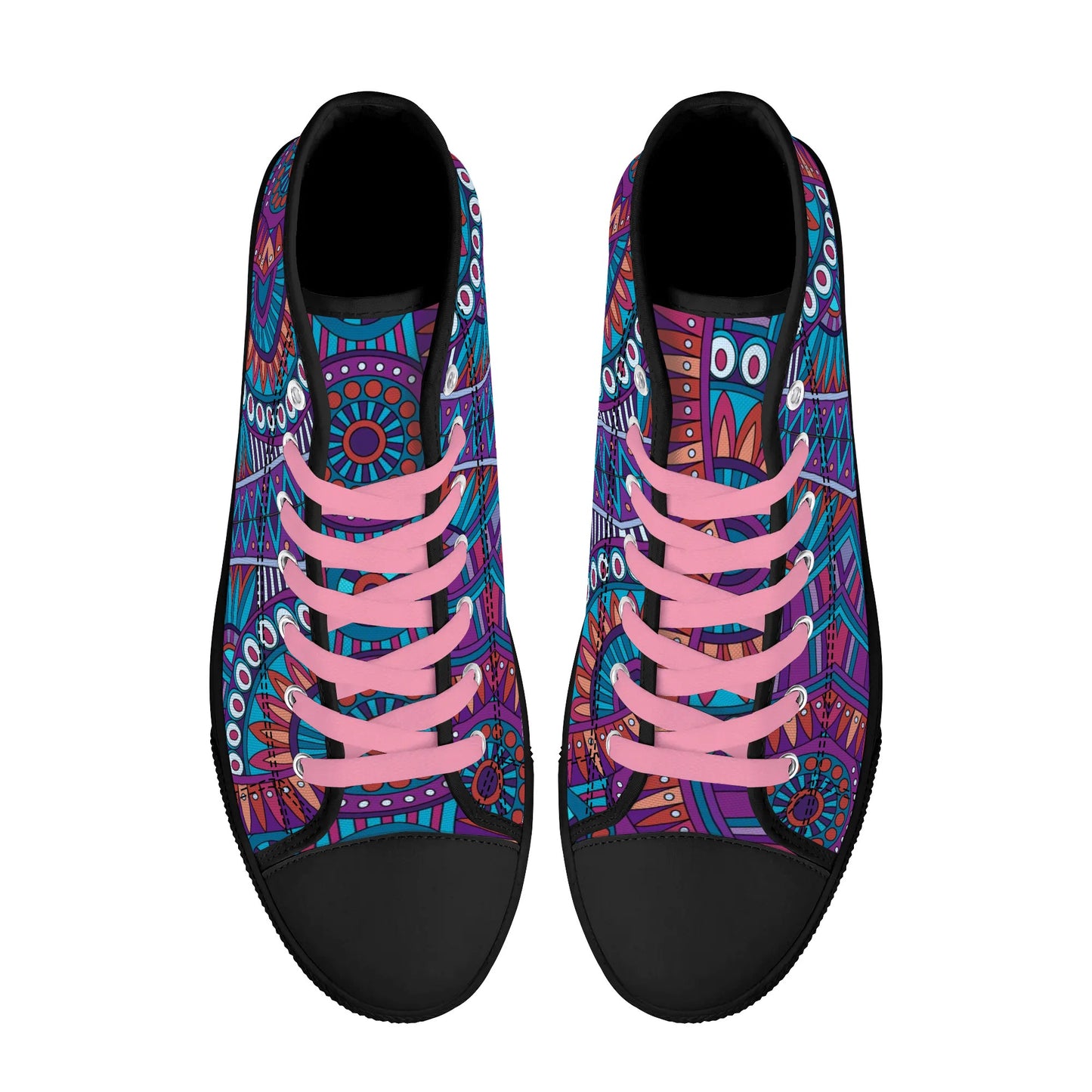 Womens High Top Canvas Shoes - Customized Tongue