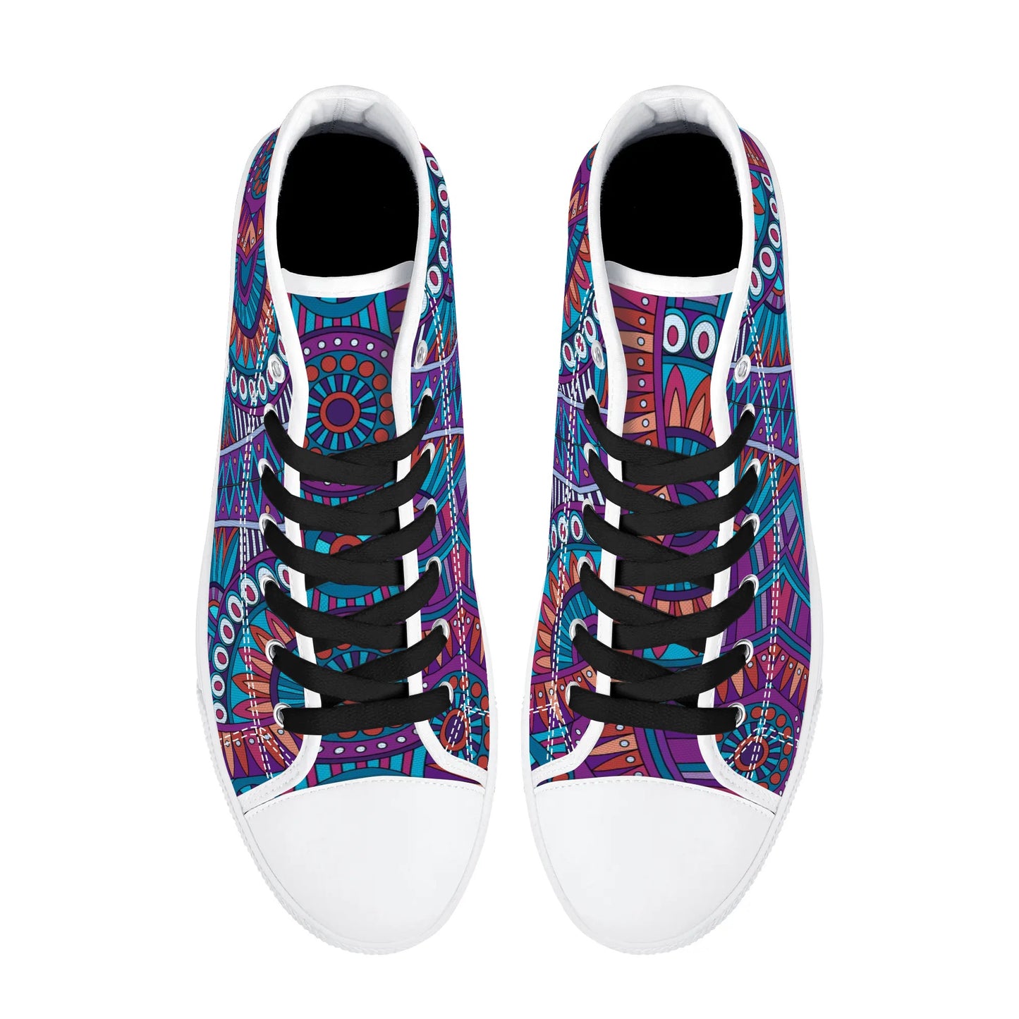 Womens High Top Canvas Shoes - Customized Tongue