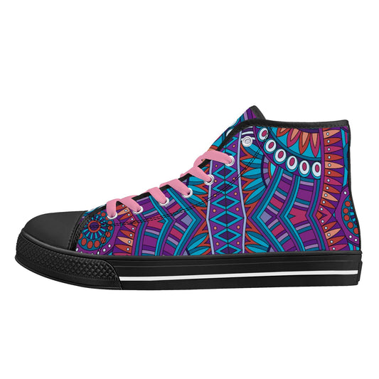 Womens High Top Canvas Shoes - Customized Tongue