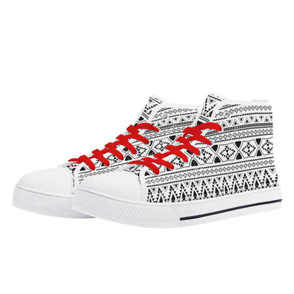 Womens High Top Canvas Shoes - Customized Tongue