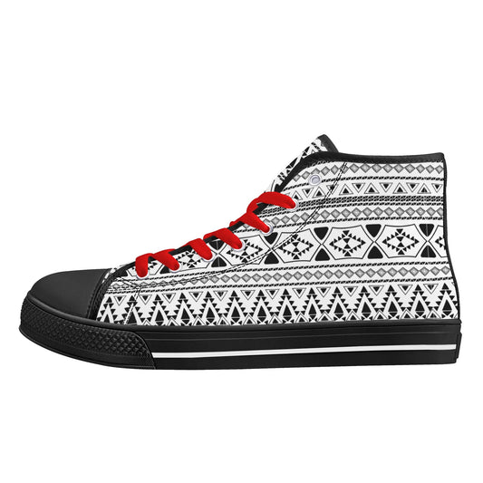 Womens High Top Canvas Shoes - Customized Tongue