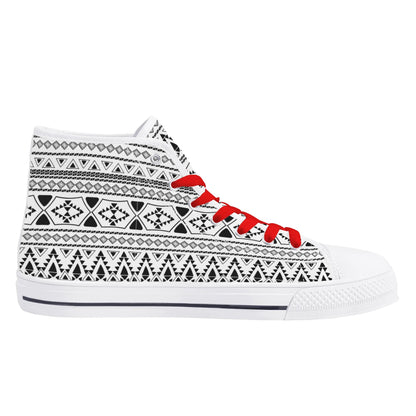 Womens High Top Canvas Shoes - Customized Tongue