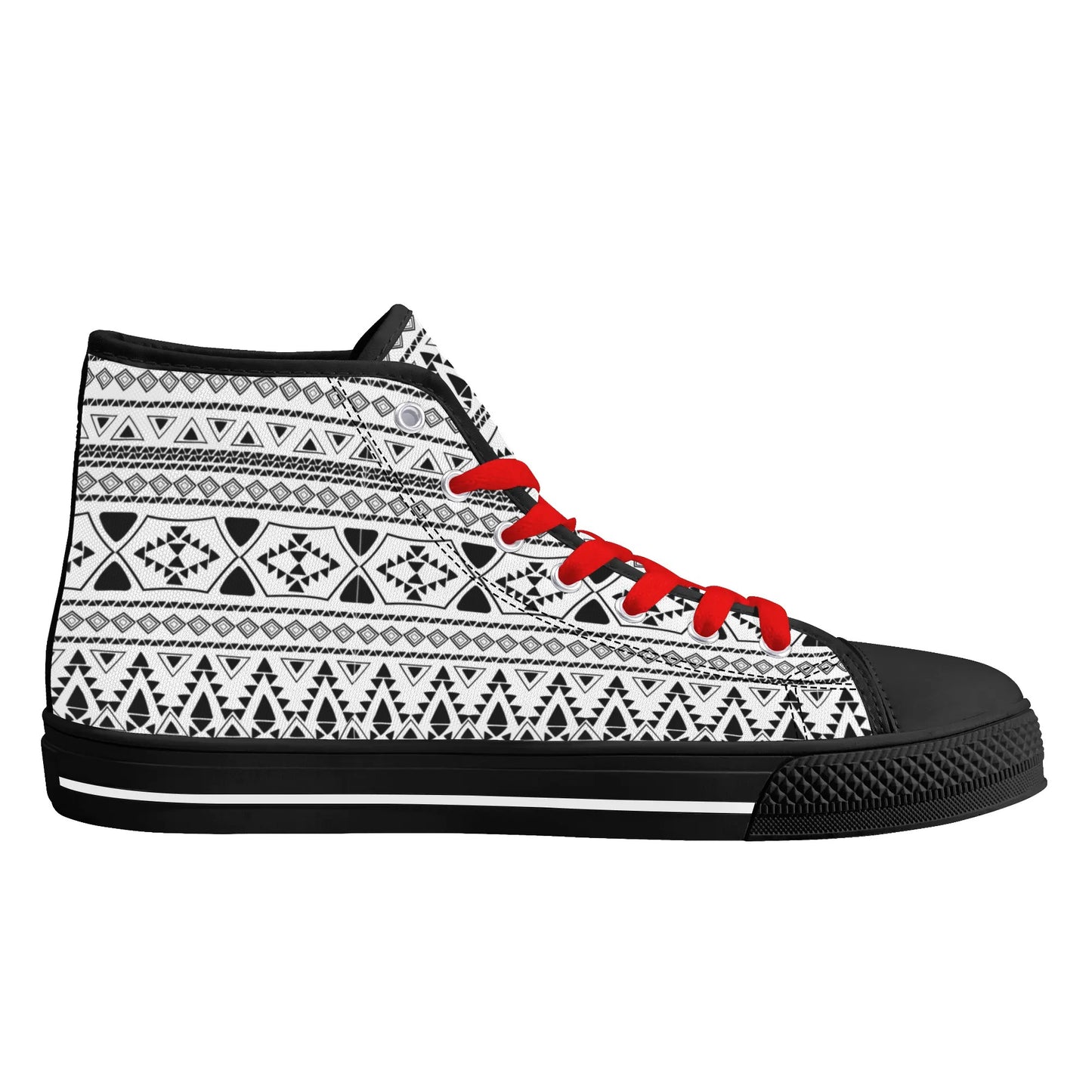 Womens High Top Canvas Shoes - Customized Tongue