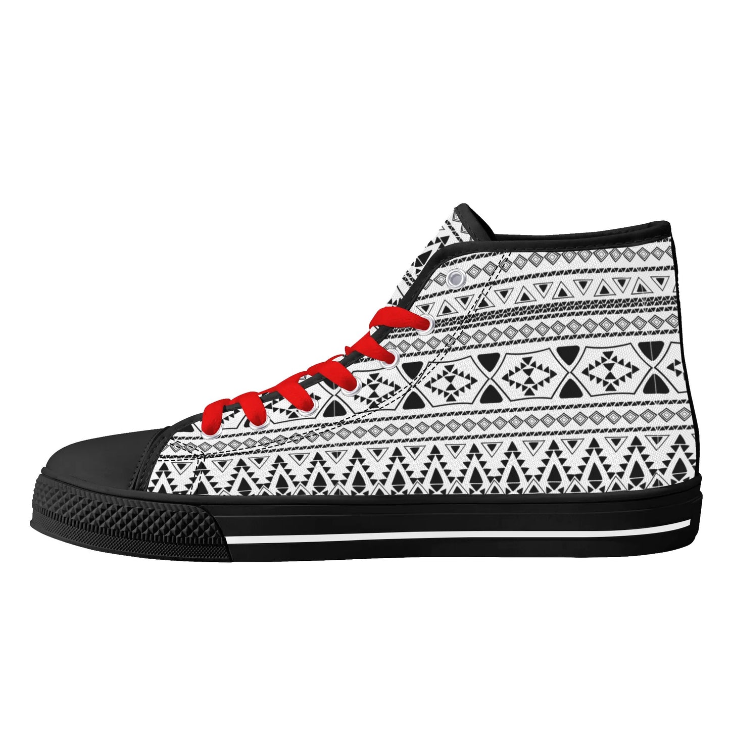 Womens High Top Canvas Shoes - Customized Tongue