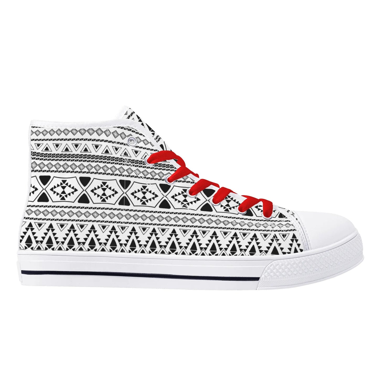 Womens High Top Canvas Shoes - Customized Tongue