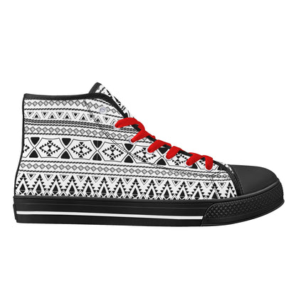 Womens High Top Canvas Shoes - Customized Tongue