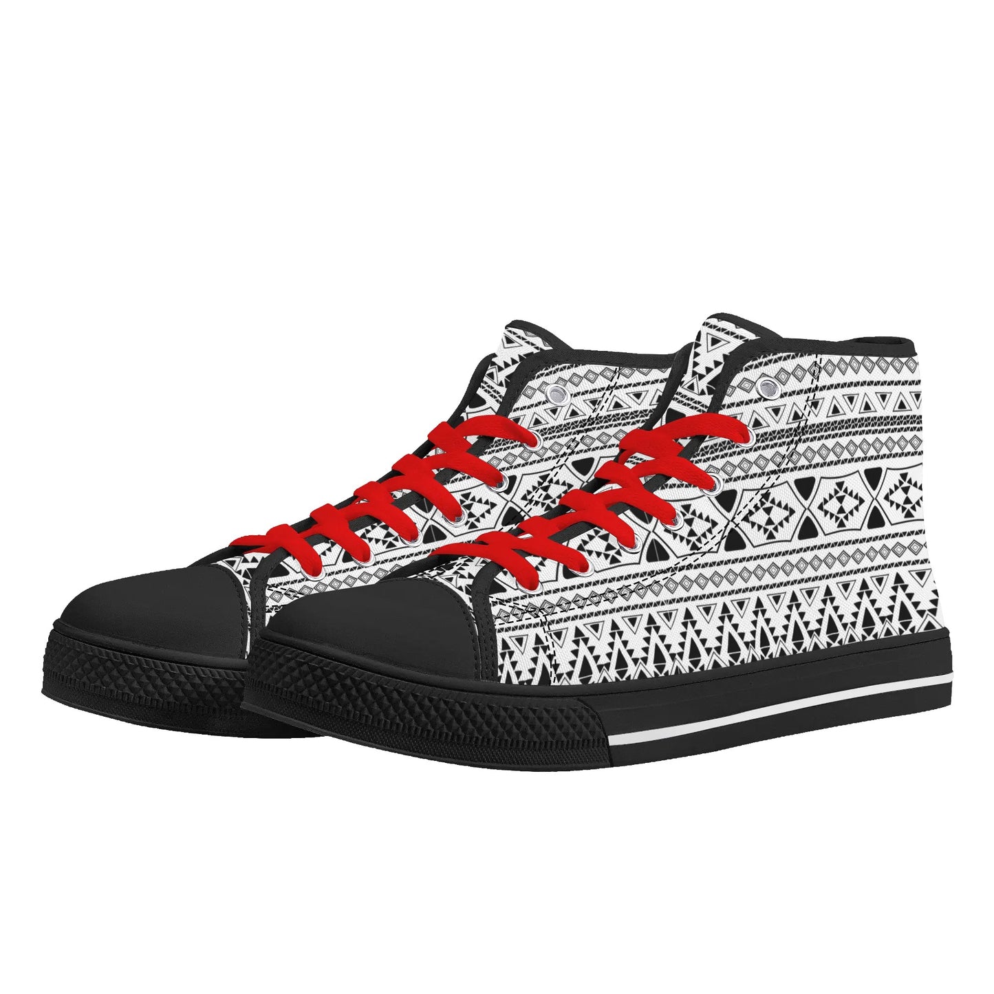 Womens High Top Canvas Shoes - Customized Tongue