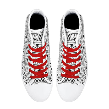 Womens High Top Canvas Shoes - Customized Tongue