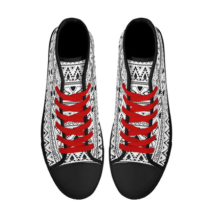 Womens High Top Canvas Shoes - Customized Tongue