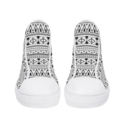 Womens High Top Canvas Shoes - Customized Tongue