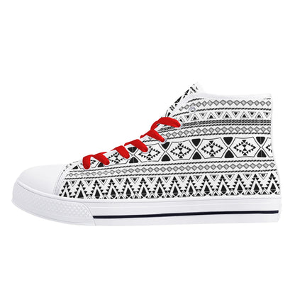 Womens High Top Canvas Shoes - Customized Tongue