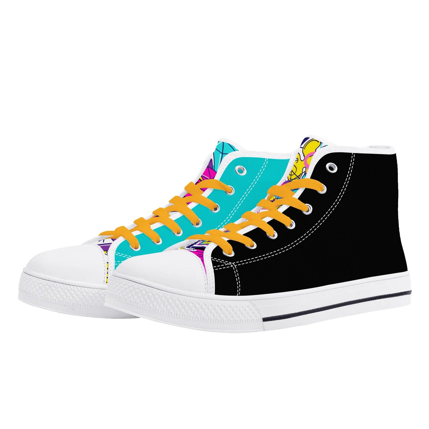 Womens High Top Canvas Shoes - Customized Tongue