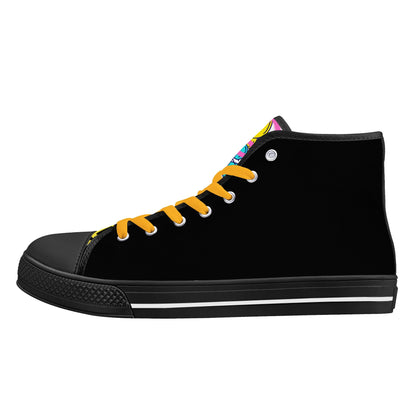 Womens High Top Canvas Shoes - Customized Tongue