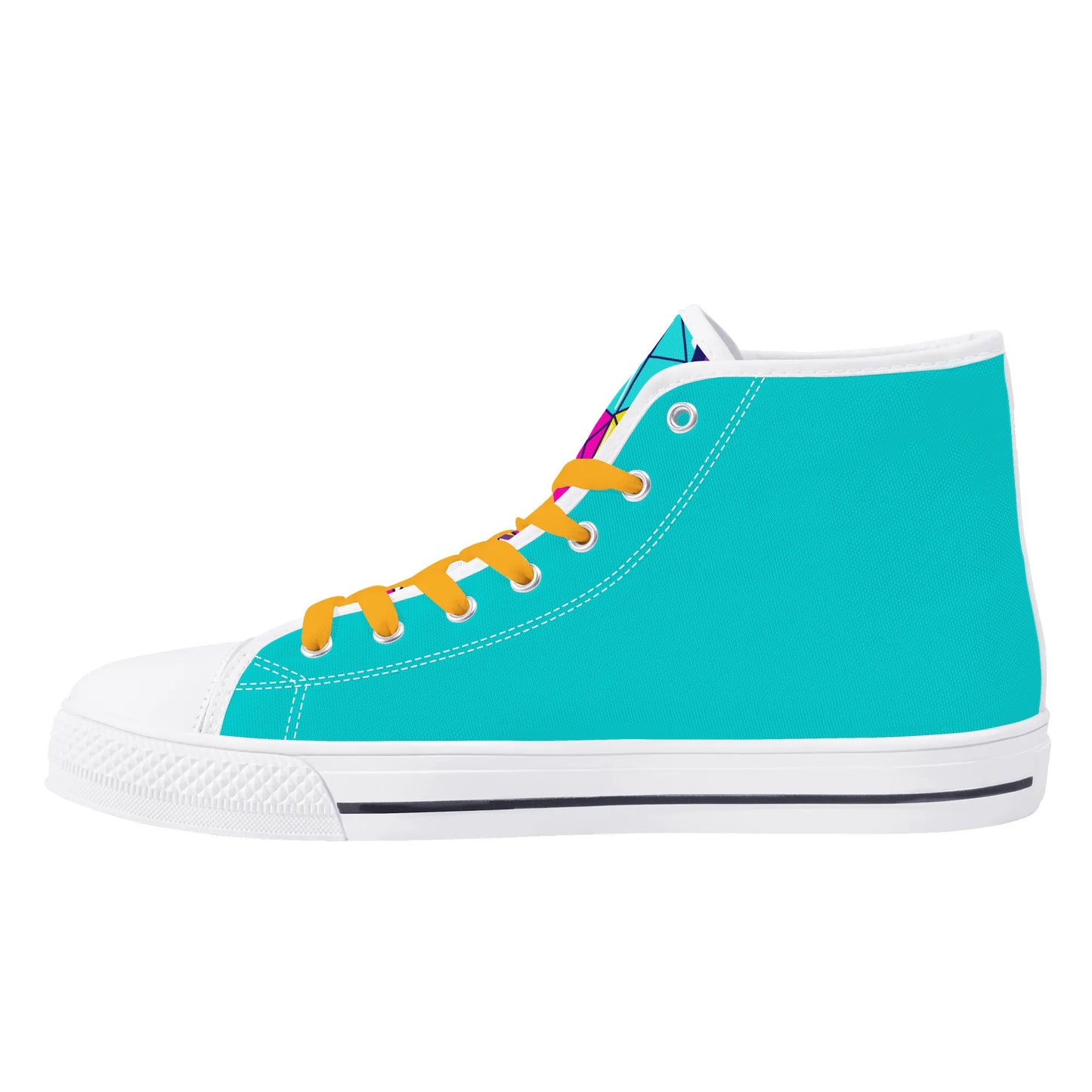 Womens High Top Canvas Shoes - Customized Tongue