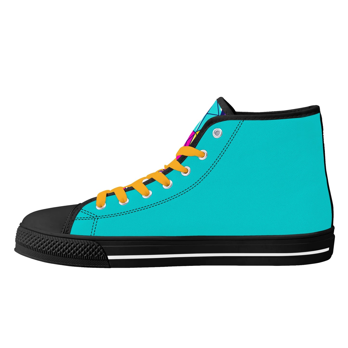 Womens High Top Canvas Shoes - Customized Tongue