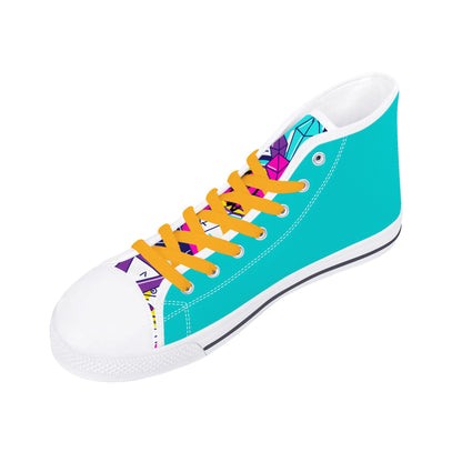 Womens High Top Canvas Shoes - Customized Tongue