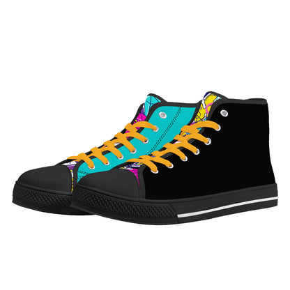 Womens High Top Canvas Shoes - Customized Tongue