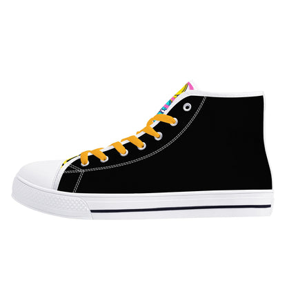 Womens High Top Canvas Shoes - Customized Tongue