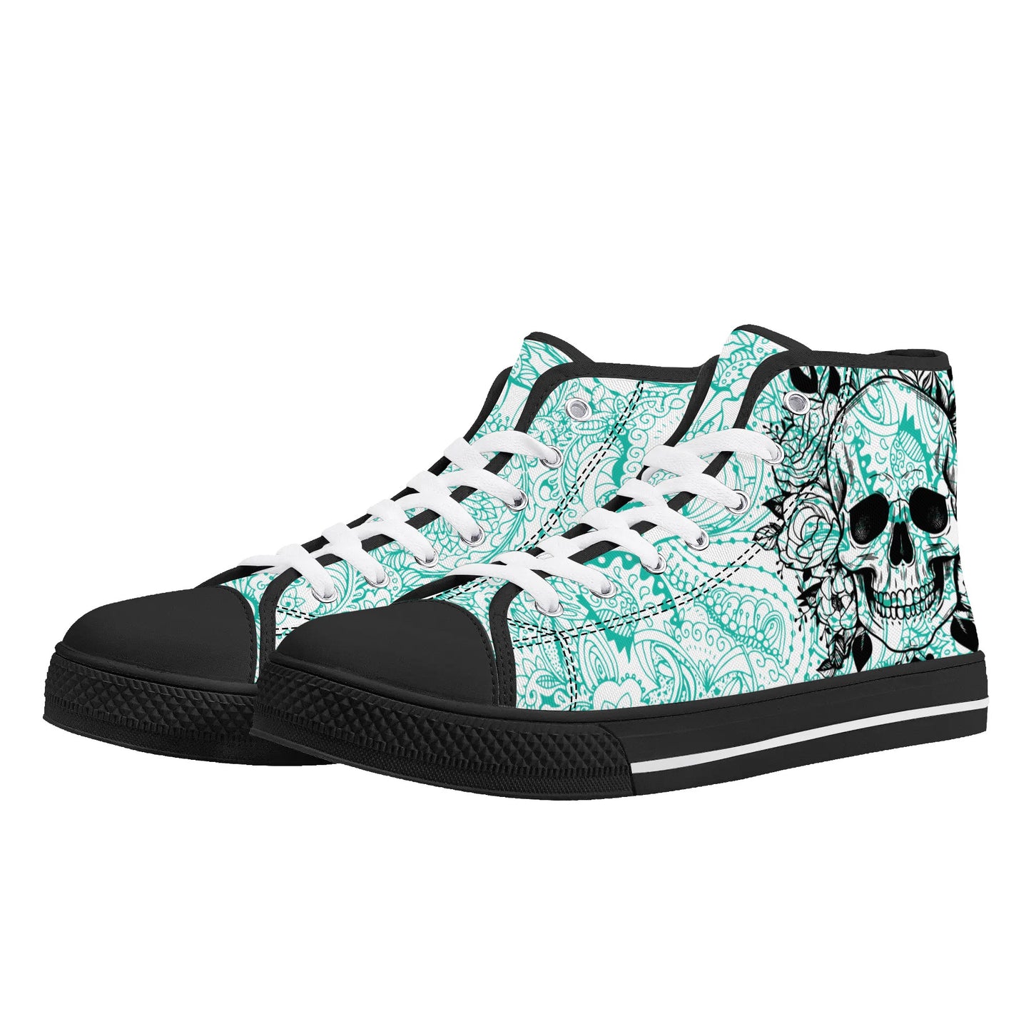 Womens High Top Canvas Shoes - Customized Tongue