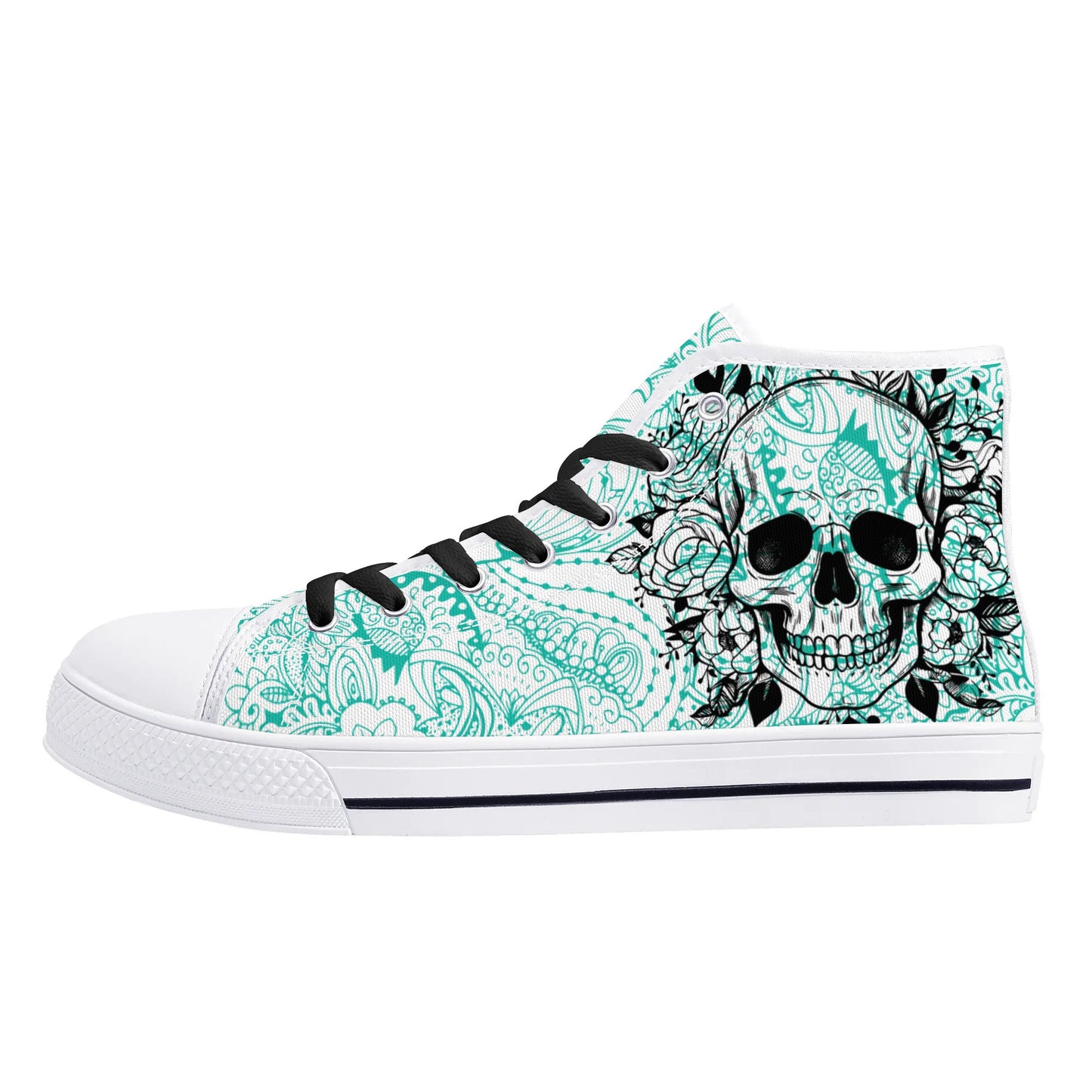 Womens High Top Canvas Shoes - Customized Tongue