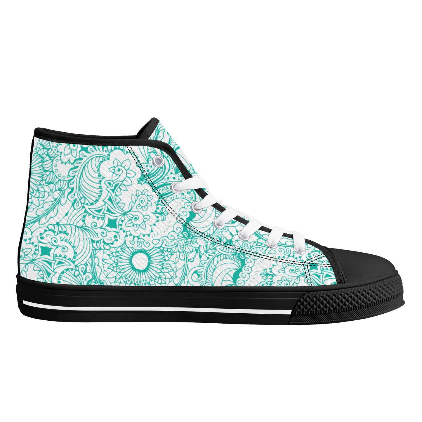 Womens High Top Canvas Shoes - Customized Tongue