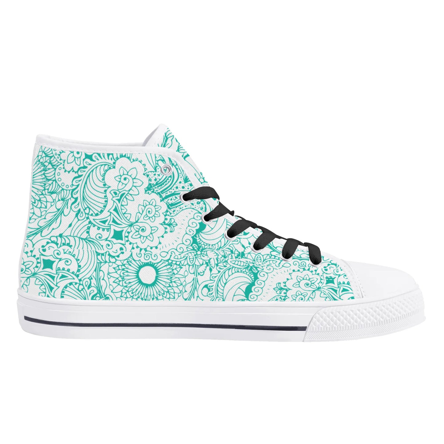 Womens High Top Canvas Shoes - Customized Tongue