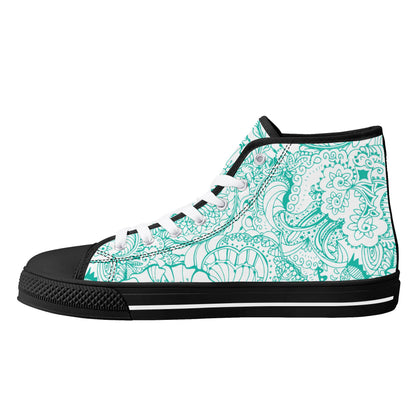 Womens High Top Canvas Shoes - Customized Tongue