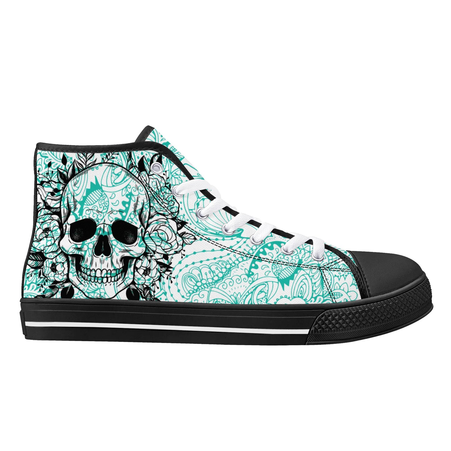 Womens High Top Canvas Shoes - Customized Tongue