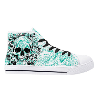 Womens High Top Canvas Shoes - Customized Tongue