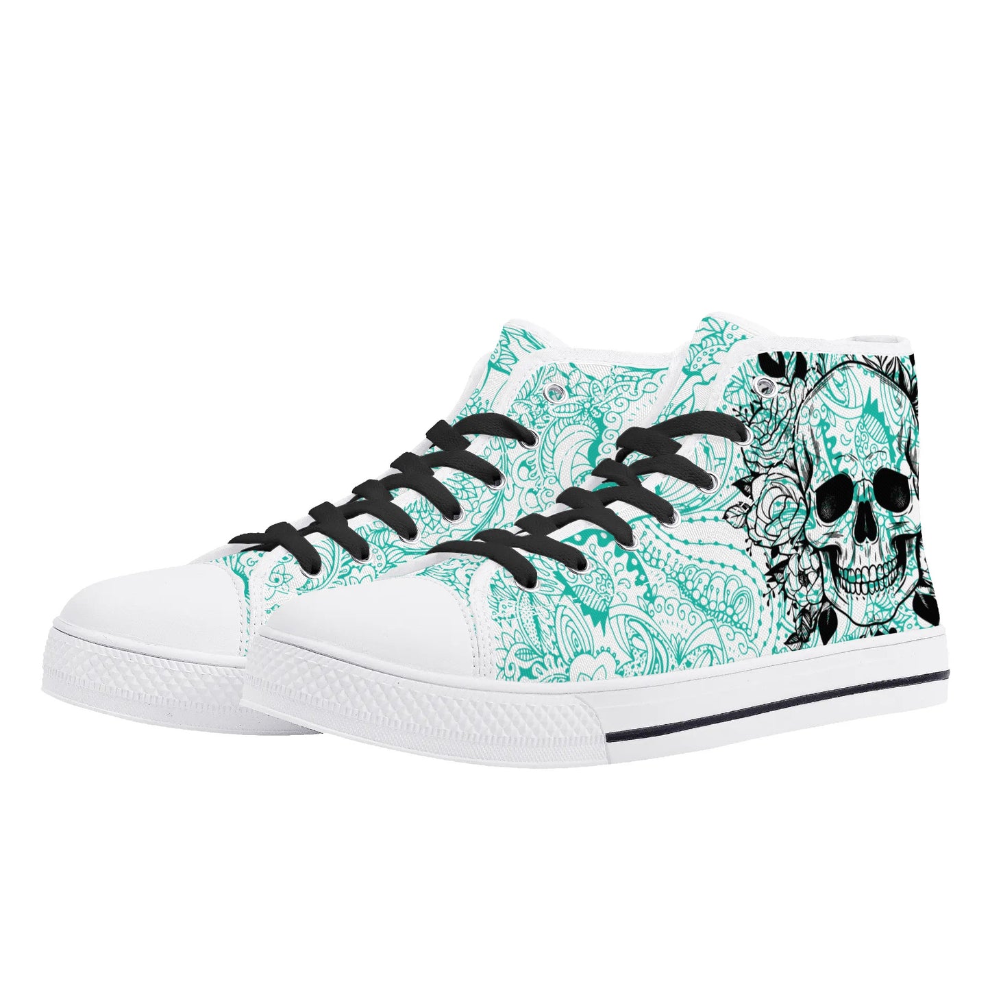 Womens High Top Canvas Shoes - Customized Tongue