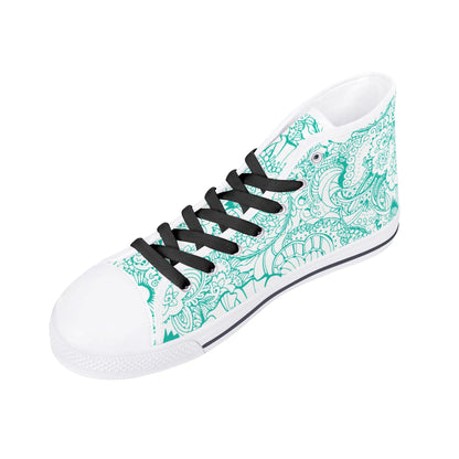 Womens High Top Canvas Shoes - Customized Tongue