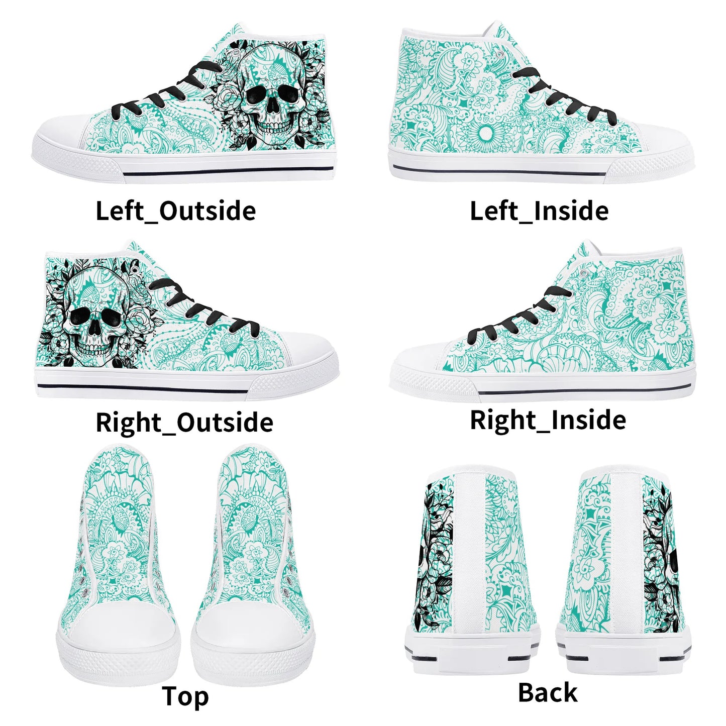 Womens High Top Canvas Shoes - Customized Tongue