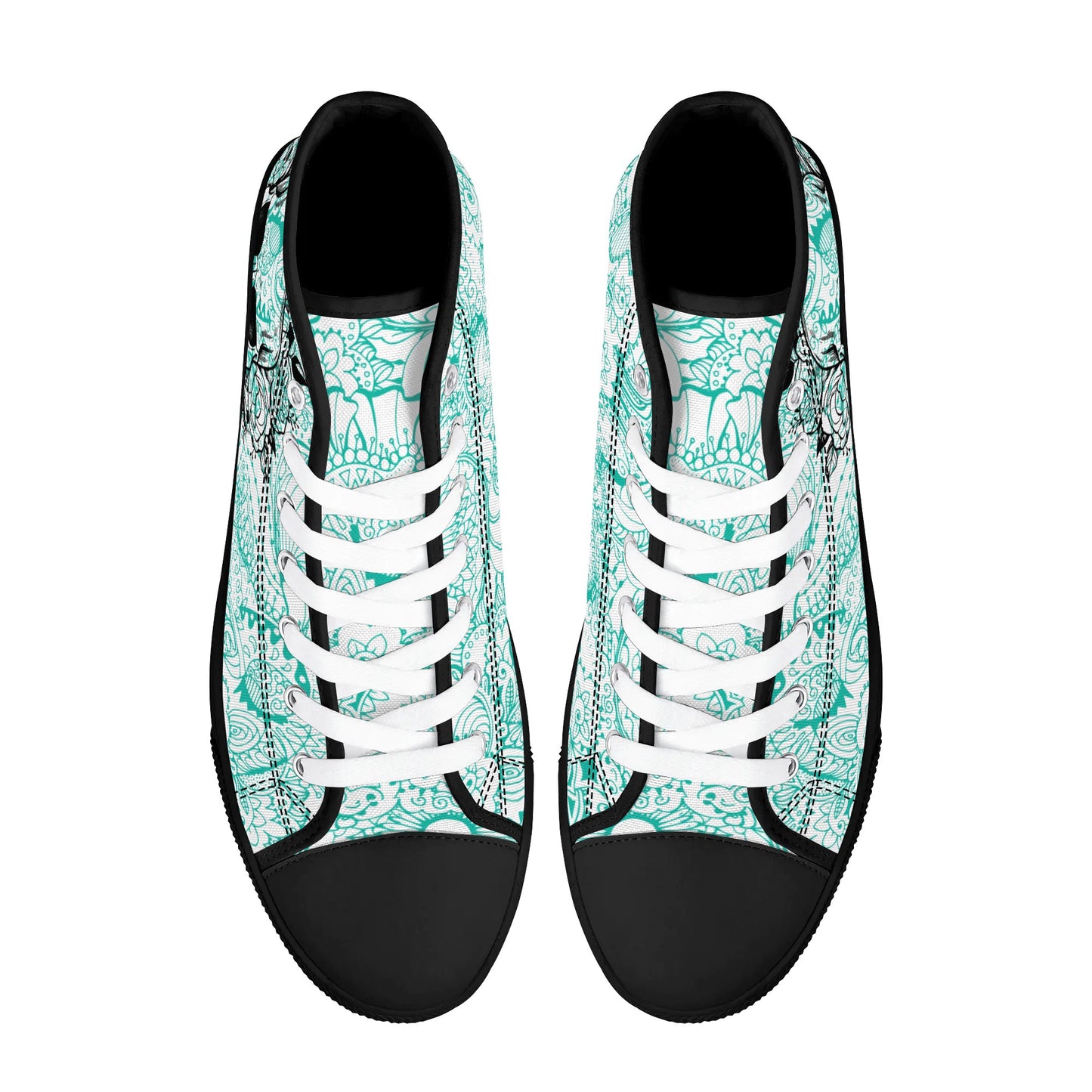 Womens High Top Canvas Shoes - Customized Tongue