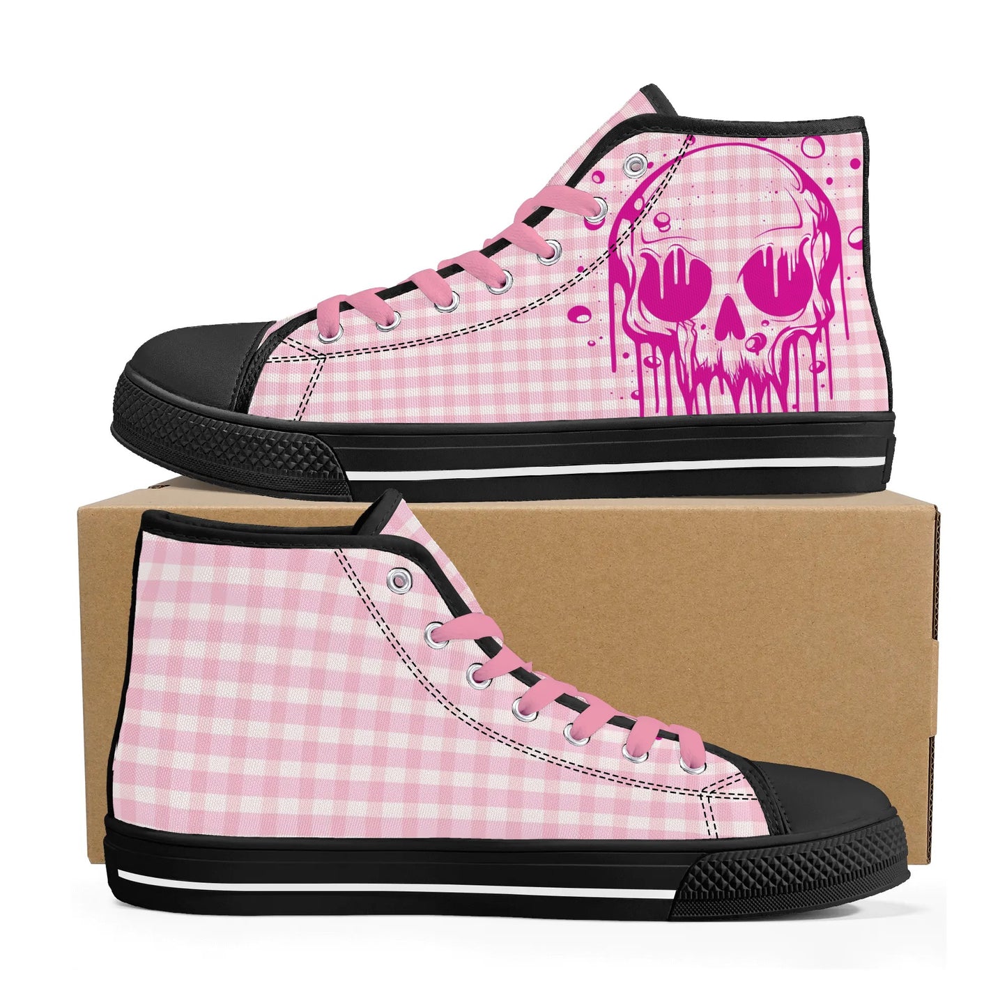 Mens High Top Canvas Shoes - Customized Tongue