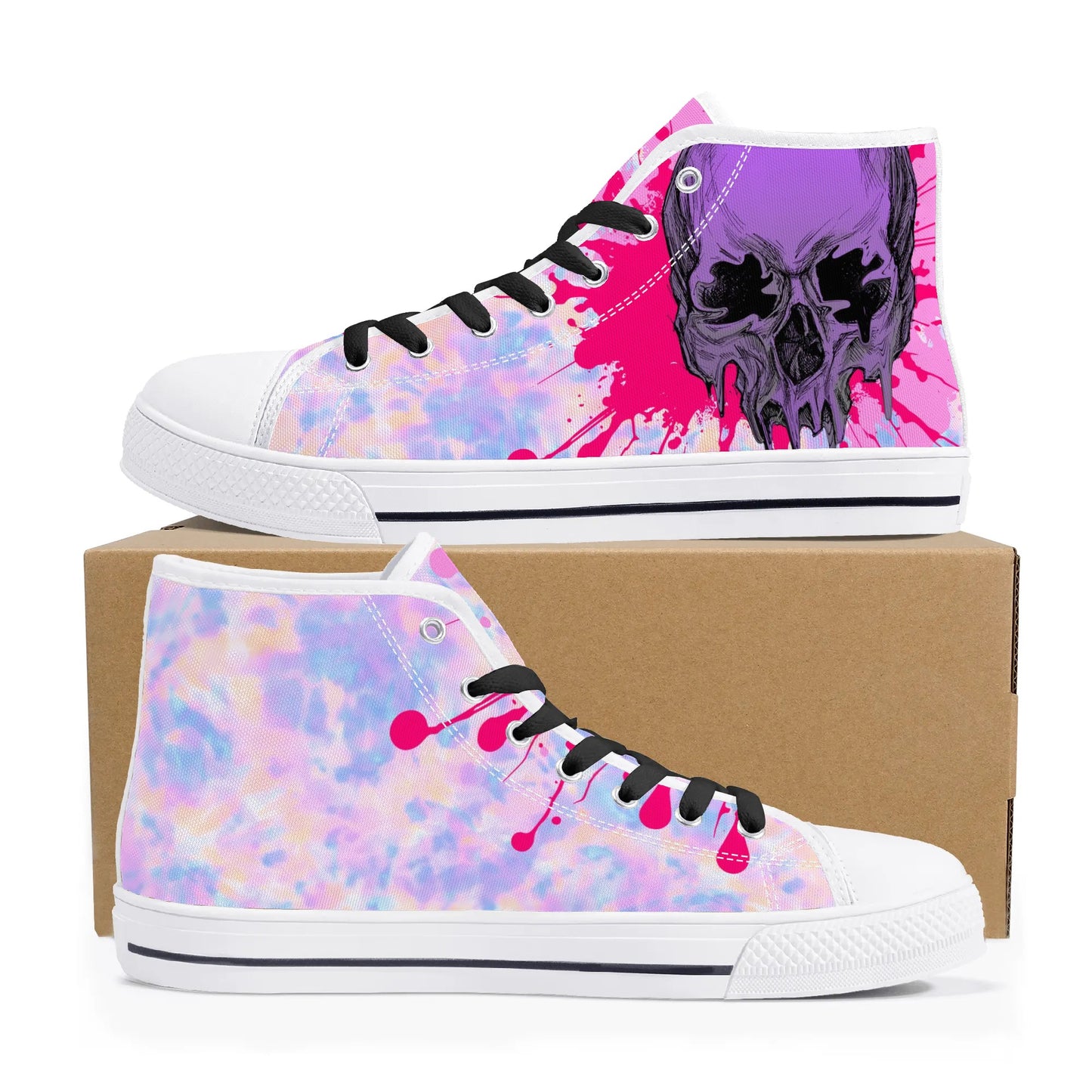 Mens High Top Canvas Shoes - Customized Tongue