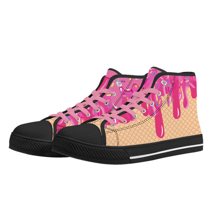 Mens High Top Canvas Shoes - Customized Tongue