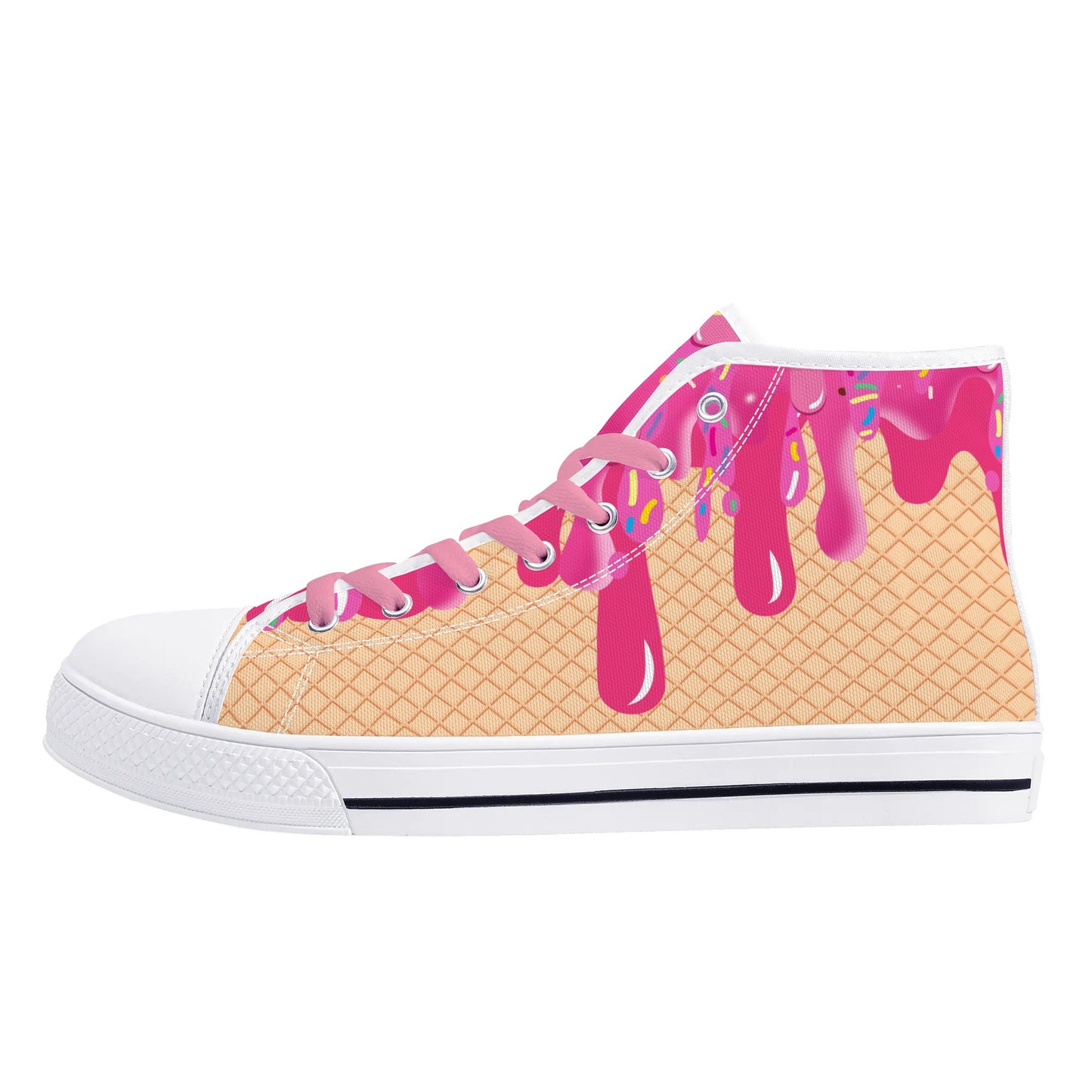 Mens High Top Canvas Shoes - Customized Tongue