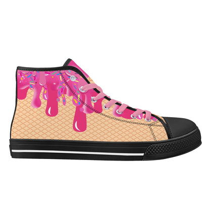 Mens High Top Canvas Shoes - Customized Tongue