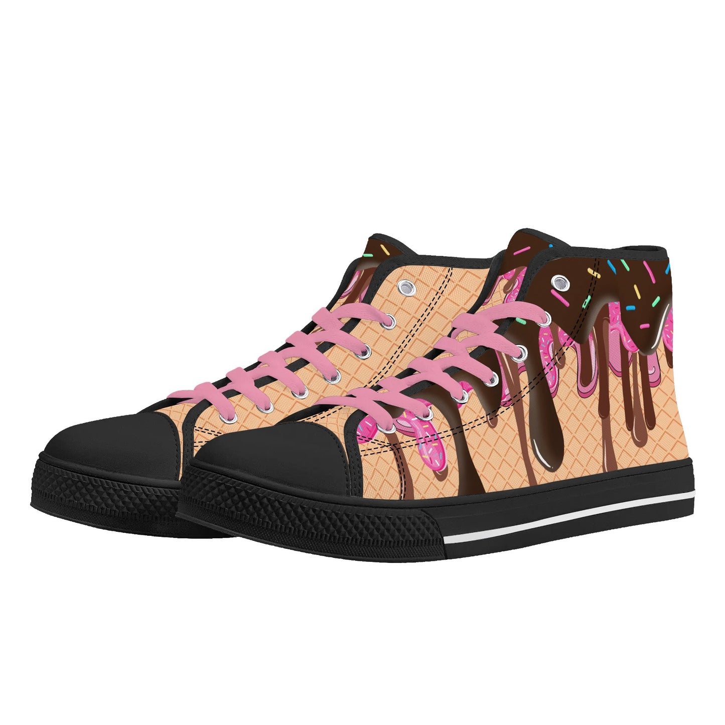 Mens High Top Canvas Shoes - Customized Tongue