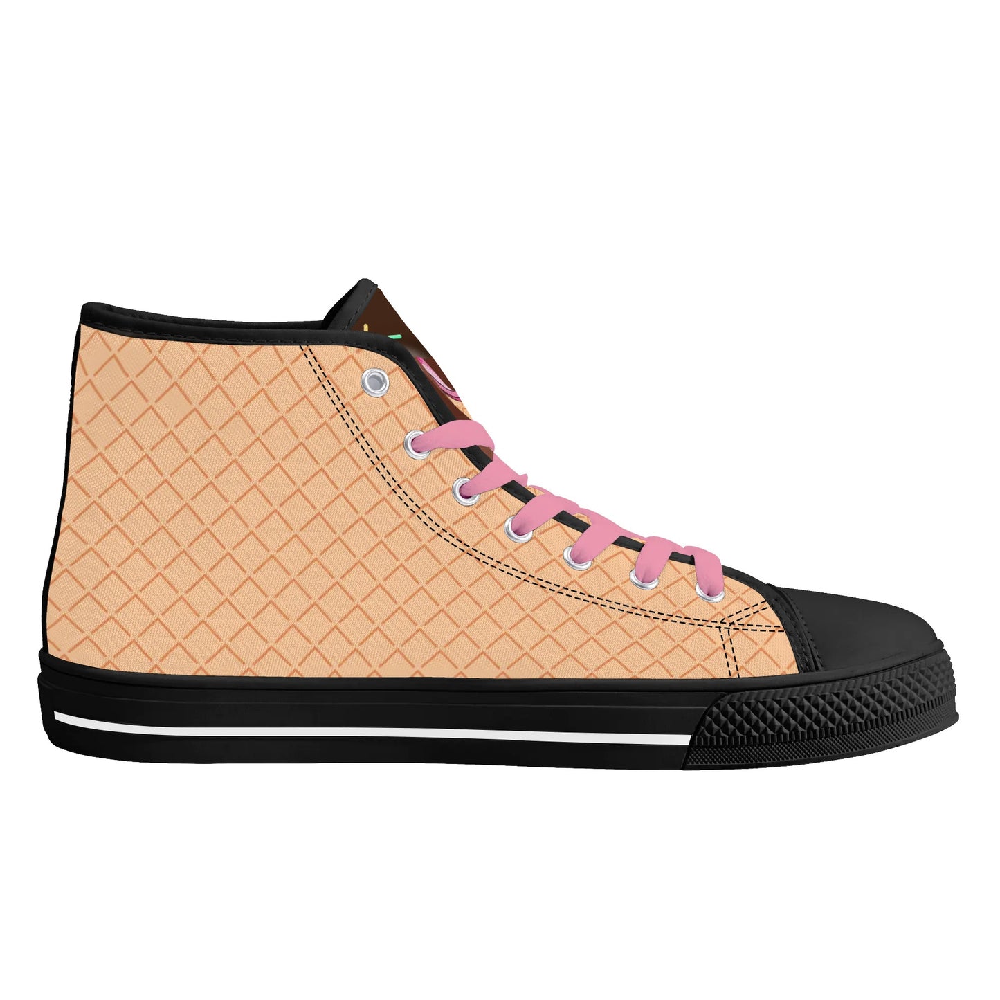 Mens High Top Canvas Shoes - Customized Tongue