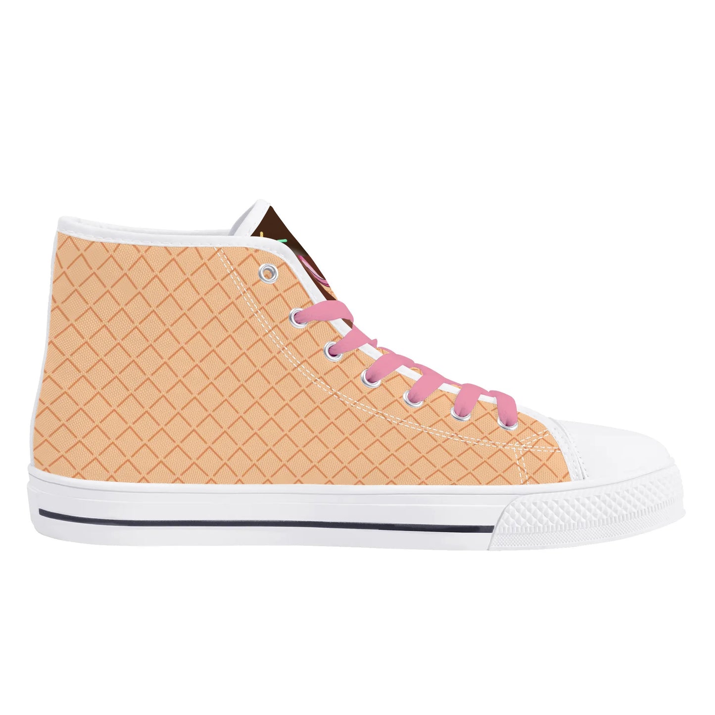 Mens High Top Canvas Shoes - Customized Tongue