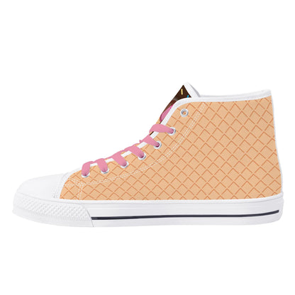 Mens High Top Canvas Shoes - Customized Tongue