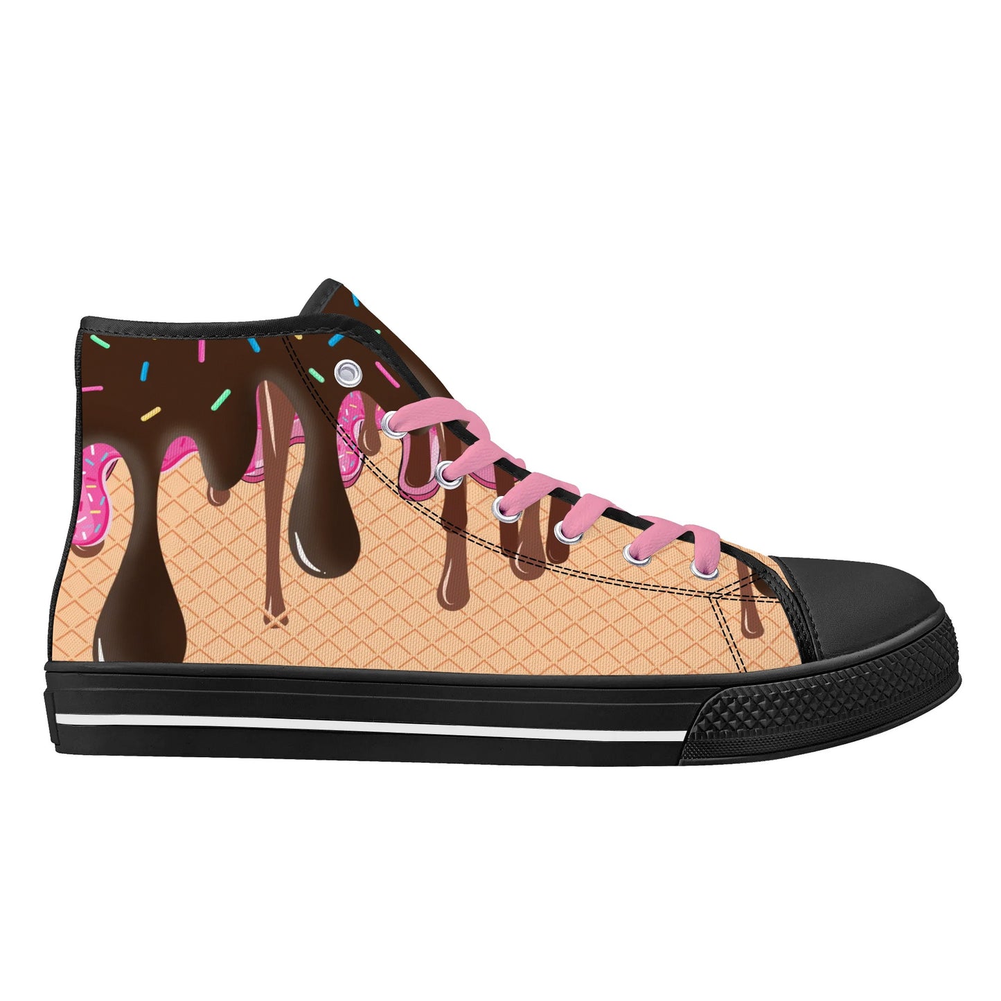 Mens High Top Canvas Shoes - Customized Tongue