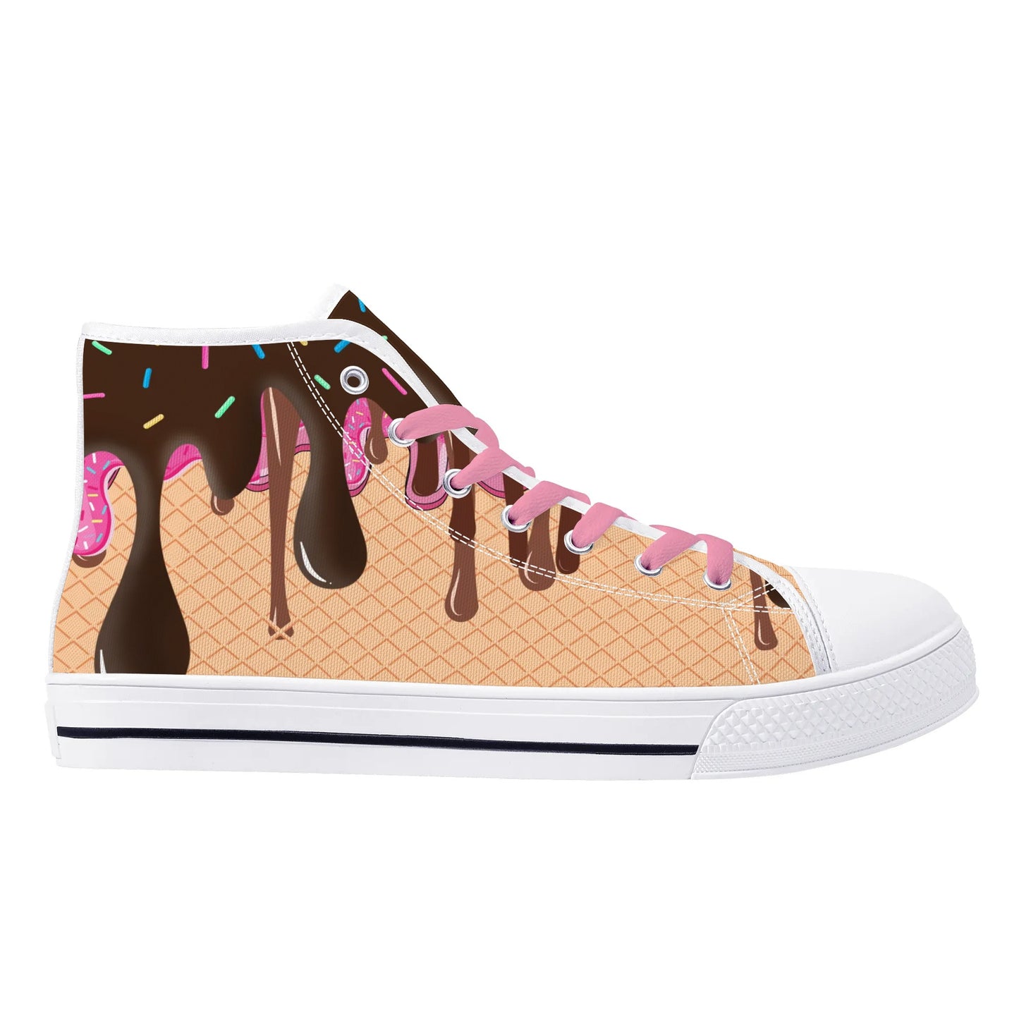 Mens High Top Canvas Shoes - Customized Tongue