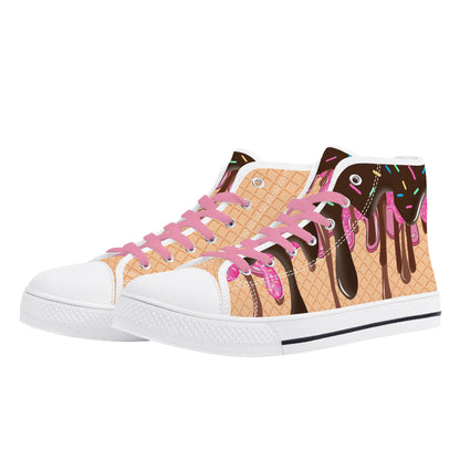 Mens High Top Canvas Shoes - Customized Tongue