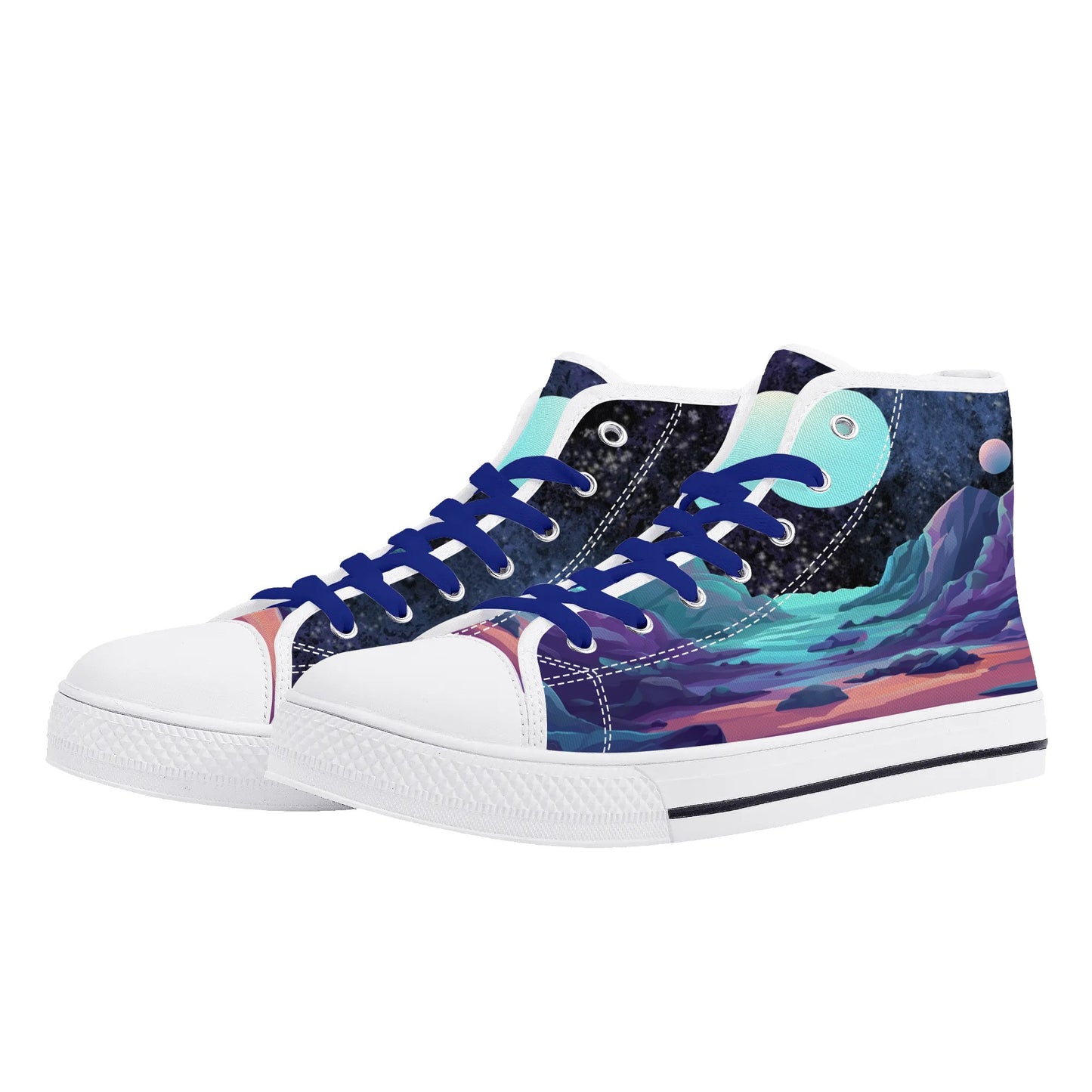 Mens High Top Canvas Shoes - Customized Tongue