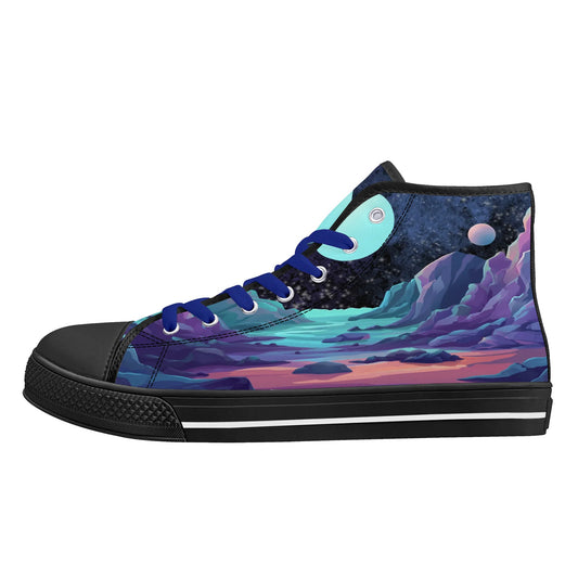 Mens High Top Canvas Shoes - Customized Tongue