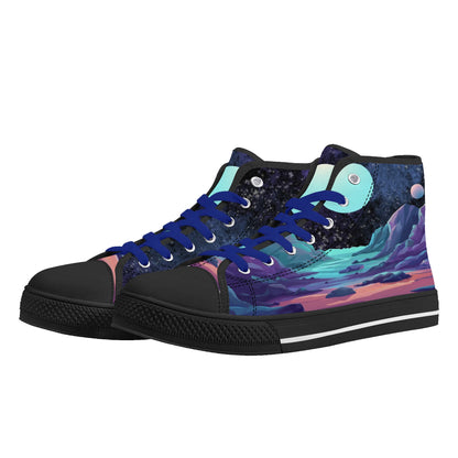 Mens High Top Canvas Shoes - Customized Tongue